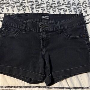 Celebrity Pink Women's Black Goth Jean Shorts Size 7